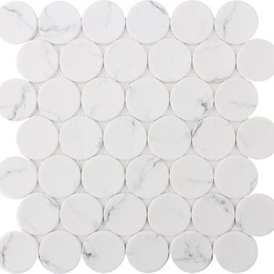 Rockart White Velenca Dots 12x12 Mosaic