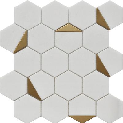Rockart Thassos Hexagon 12x13 Mosaic