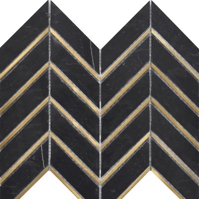 Rockart Nero Metal Arrow 10x12 Mosaic