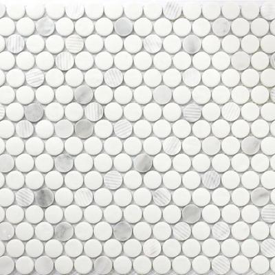 Rockart Carrara Penny Round 12x12 Mosaic