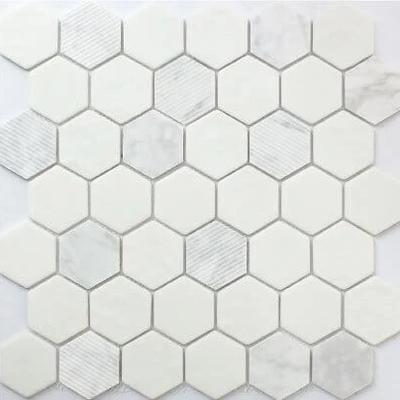 Rockart Carrara Hexagon 12x12 Mosaic