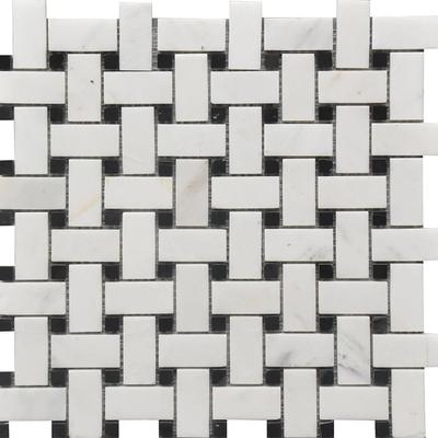 Rockart Basket Weave Marble BW MOS 12x12