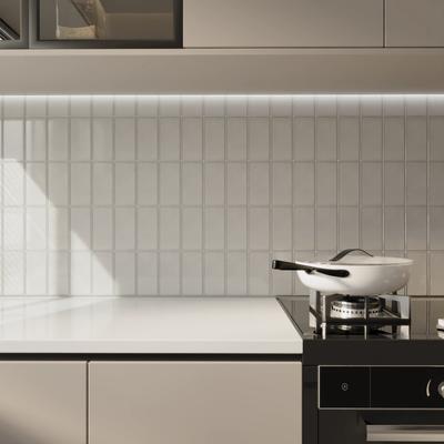 Tegel Tegel OFF White BG 3x6 Single Bullnose - Hover