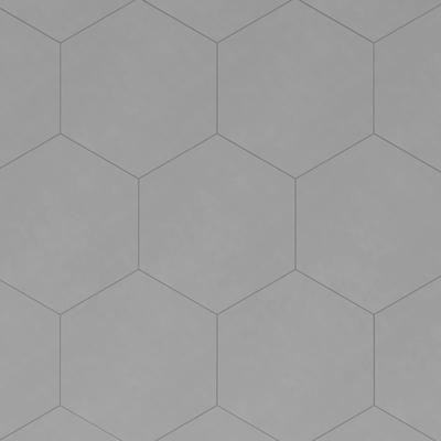 Casablanca Solid Gray 8x9 Hexagon