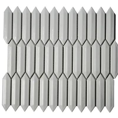 Color Collection Mosaics+ Bright White 3D Picket 12x12