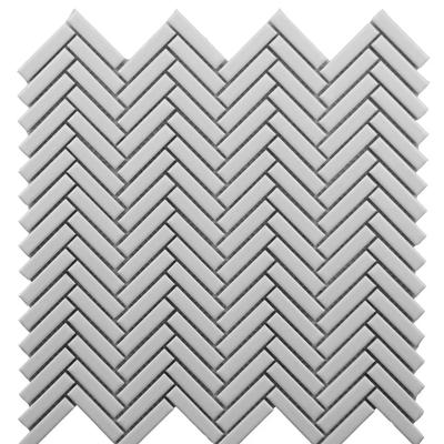 Color Collection Mosaics+ Bright White 12x12 Herringbone