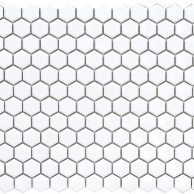 Color Collection Mosaics Matte White 12x12 Hexagon 1x1