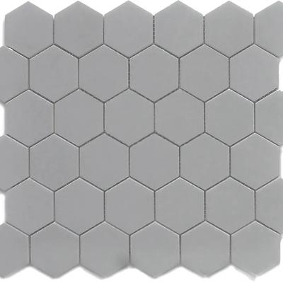 Color Collection Mosaics Matte Gray 12x12 Hexagon 2x2