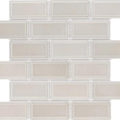 Color Collection Mosaics+ Bright Tender Gray 2x4 Bev. Brick