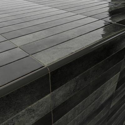 Zellige Dark Gray 3/4 x 16 Pencil - Hover