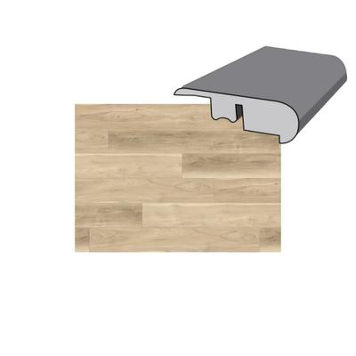 Iris Beige 20 mil 94 x 1-3/4 Round Stair Nose Luxury Vinyl Plank