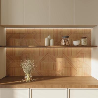 Stripes Mix Teak 10x10 Deco - Hover