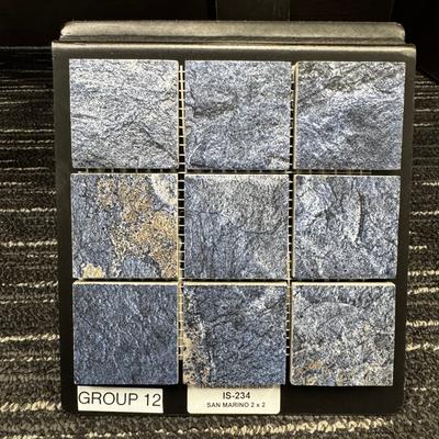 Aquabella Italian Slate San Marino 2x2 Porcelain Mosaic 12"x12" Pool Tile (IS-234)