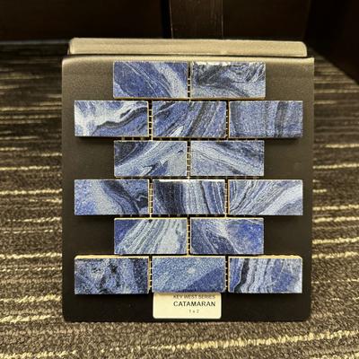 Aquabella Key West Catamaran 1x2 Porcelain Mosaic 12"x12" Pool Tile