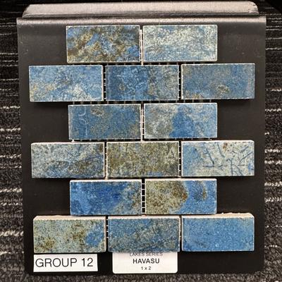 Aquabella Lakes Havasu 1x2 Porcelain Mosaic 12"x12" Pool Tile