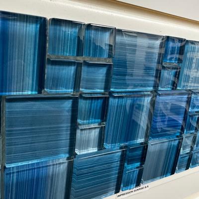 Aquabella Monet Impression Block Random Glass Mosaic 12"x12" Pool Tile (MS-880)