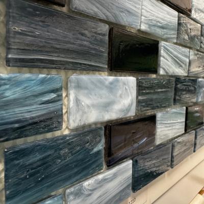 Aquabella North Seas Polar 1x2 Glass Mosaic 12"x12" Pool Tile (NS-1210) - Hover