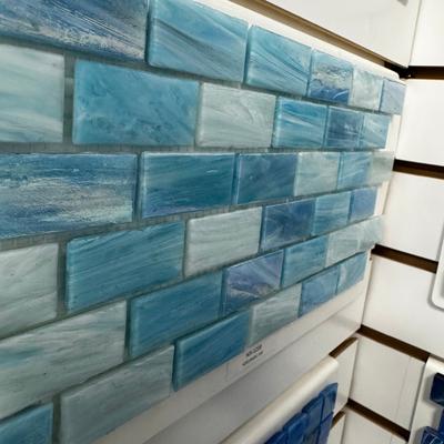 Aquabella North Seas Icelandic 1x2 Glass Mosaic 12"x12" Pool Tile (NS-1218) - Hover