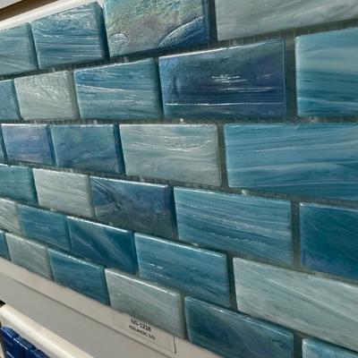Aquabella North Seas Icelandic 1x2 Glass Mosaic 12"x12" Pool Tile (NS-1218)