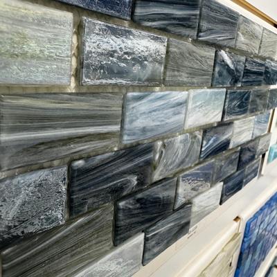Aquabella North Seas Adriatic 1x2 Glass Mosaic 12"x12" Pool Tile (NS-1219)