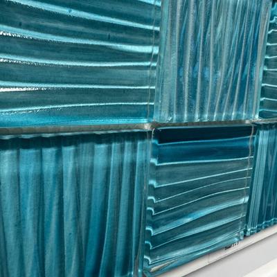 Aquabella Tidal Wave Swell 3x3 Glass Mosaic 12"x12" Pool Tile (TW-3392)