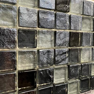 Aquabella Aurora Borealis Magic 1x1 Glass Mosaic 12"x12" Pool Tile (AB-1113)