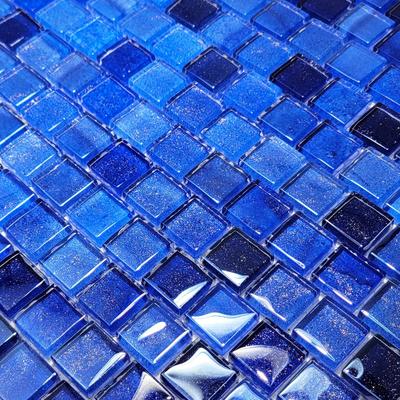 Crystal Waters Deep Sea 1x1 Glass Mosaic 12"x12" Pool Tile - Hover