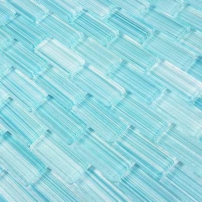 Watercolors Seafoam Blend 1x2 Glass Mosaic 12"x12" Pool Tile - Hover