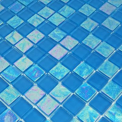Twilight Azure 1x1 Glass Mosaic 12"x12" Pool Tile - Hover