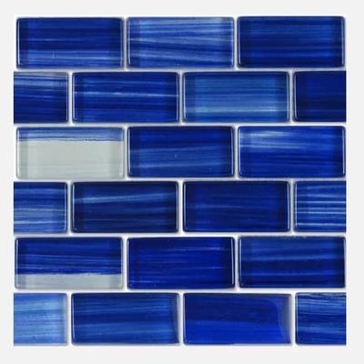 Aquabella Monet Paradise 1x2 Glass Mosaic 12"x12" Pool Tile (MS-1284)