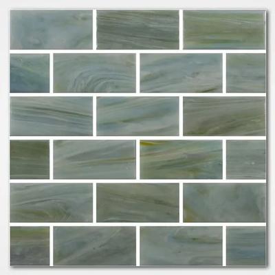 Aquabella North Seas Caspian 1x2 Glass Mosaic 12"x12" Pool Tile (NS-1213)