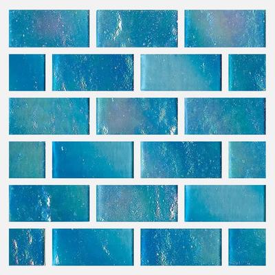 Aquabella Aurora Borealis Marvel 1x2 Glass Mosaic 12"x12" Pool Tile (AB-1211)