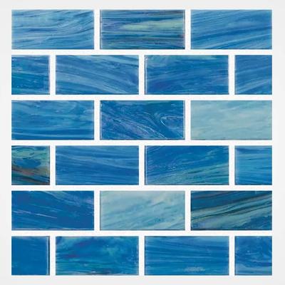 Aquabella North Seas Baltic 1x2 Glass Mosaic 12"x12" Pool Tile (NS-1217)