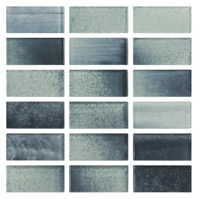 Aquabella London Ashford 1x2 Glass Mosaic 12"x12" Pool Tile (LS-1272)