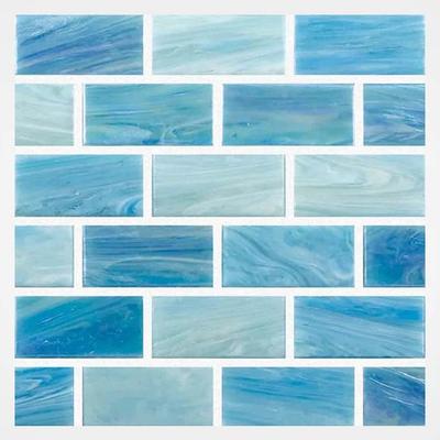 Aquabella North Seas Icelandic 1x2 Glass Mosaic 12"x12" Pool Tile (NS-1218)
