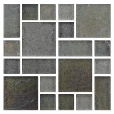 Aquabella Night Life Melody Block Random Glass Mosaic 12"x12" Pool Tile (NL-838)
