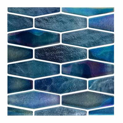 Aquabella Aloha Oahu Border Hex Glass Mosaic 12"x12" Pool Tile
