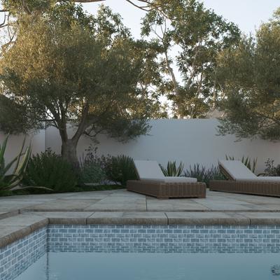 Aquabella Italian Slate Firenze 1x2 Porcelain Mosaic 12"x12" Pool Tile (IS-1238) - Hover