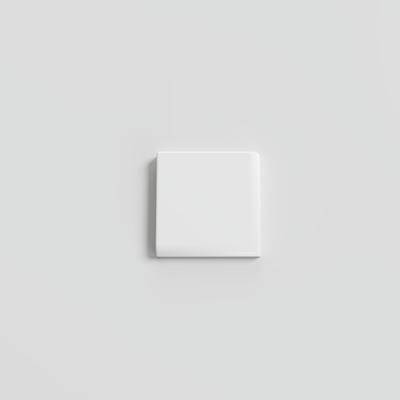Color Collection Matte White Ice 2x2 Single Bullnose Corner