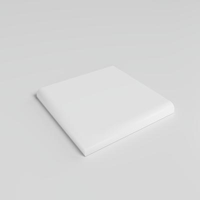 Color Collection Matte White Ice 3x3 Single Bullnose Corner - Hover