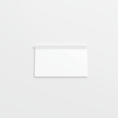 Color Collection Bright White Ice 3 3/4 x 6 Cove - Flat Top