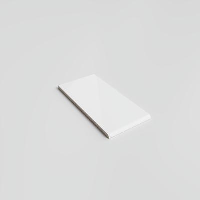 Color Collection Bright White Ice 3x6 Single Bullnose (Short Side 3") - Hover