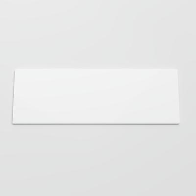 Color Collection Bright White Ice 6x18 Single Bullnose