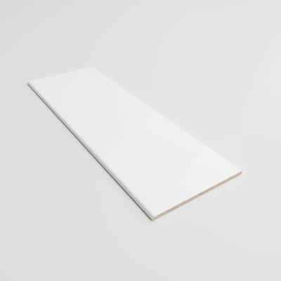Color Collection Bright White Ice 6x18 Single Bullnose - Hover