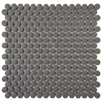 CC Porcelain Taupe Penny 12x12 Mosaic