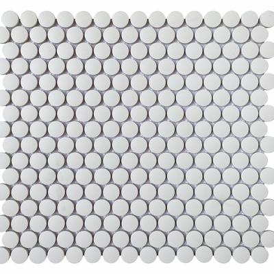 CC Porcelain White Penny 12x12 Mosaic