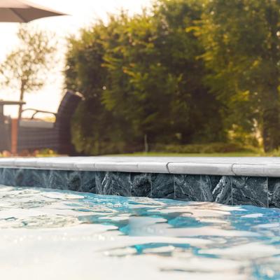 Aquabella Pinnacle Teton 6x6 Porcelain Bullnose Pool Tile - Hover