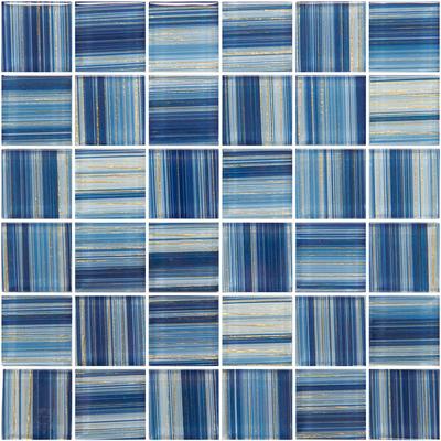 Renaissance Royal Gold 2x2 Glass Mosaic 12"x12" Pool Tile