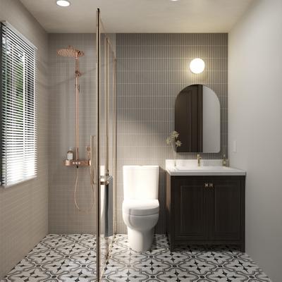 CC Porcelain Tender Gray Stacked 12x12 Mosaic - Hover