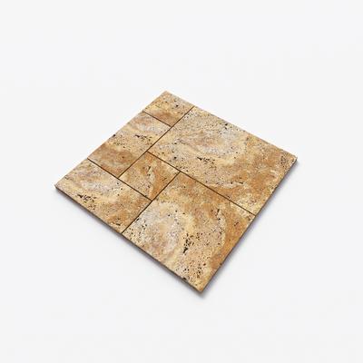 Autumn Leaves (Scabos) Travertine Field Tile French Pattern - Hover